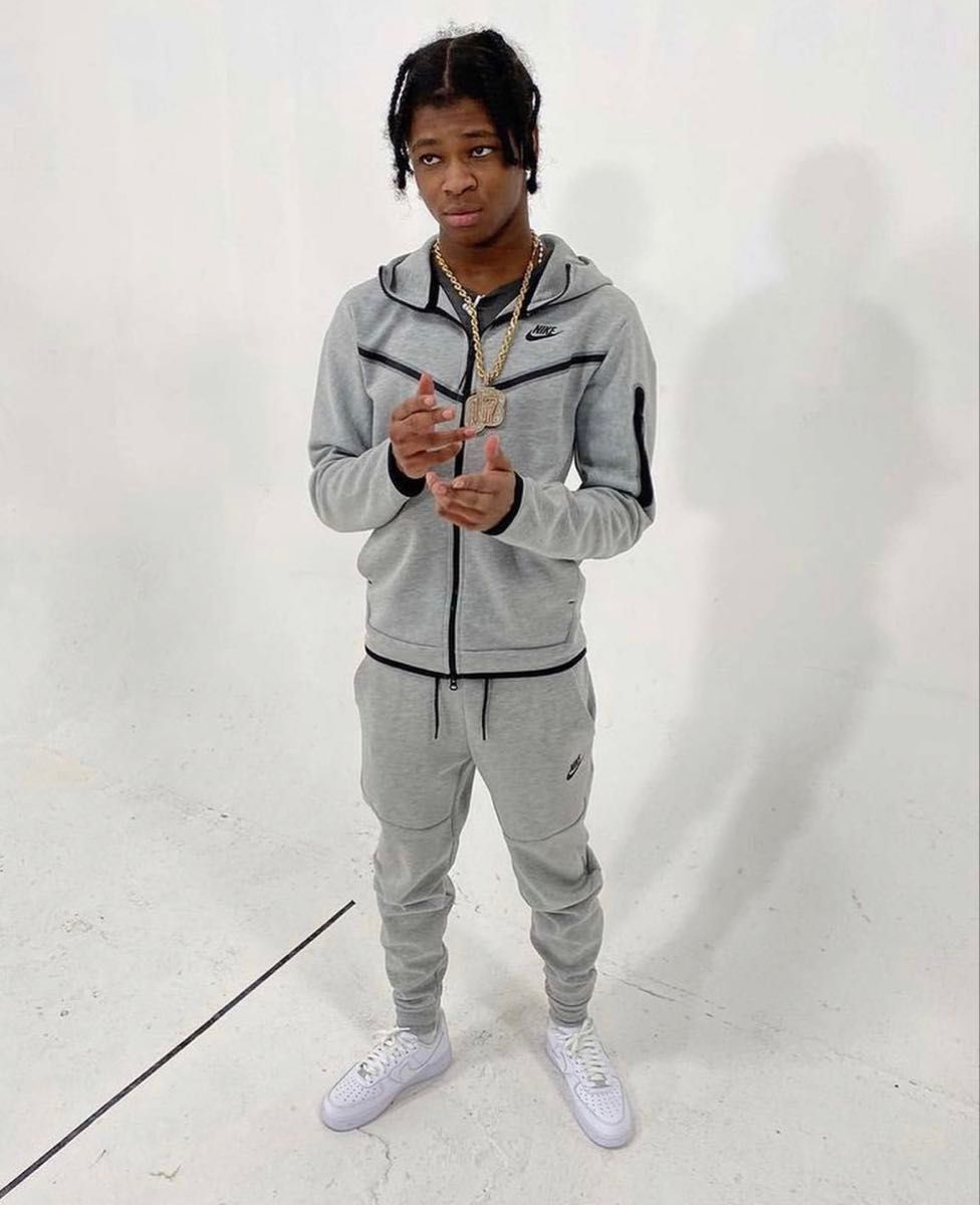 廃盤 上L 下M グレー セットアップ ナイキ メンズ テックフリース 灰色