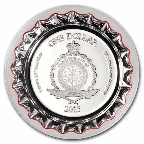 2025年 ニウエ国 コカコーラ ボトルキャップ型 プルーフ仕上げ 純銀